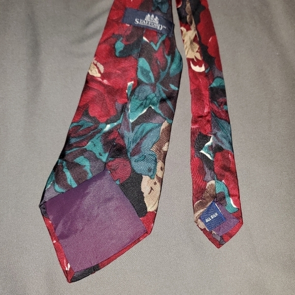 STAFFORD Floral print tie NEW - Picture 6 of 6